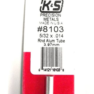 K&S METAL #8103 5/32' OD ALLOY TUBE 1PC