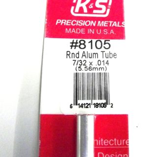 K&S METAL #8105 7/32' OD ALLOY TUBE 1PC