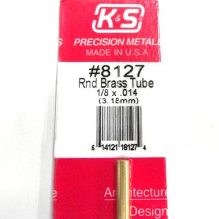 K&S METAL #8127 1/8' OD BRASS TUBE 1PC
