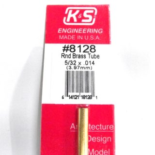 K&S METAL #8128 5/32' OD BRASS TUBE 1PC
