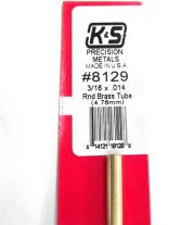 K&S METAL #8129 3/16' OD BRASS TUBE 1PC