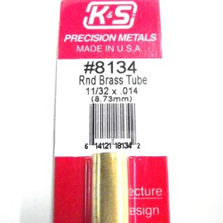 K&S METAL #8134 11/32' OD BRASS TUBE 1PC