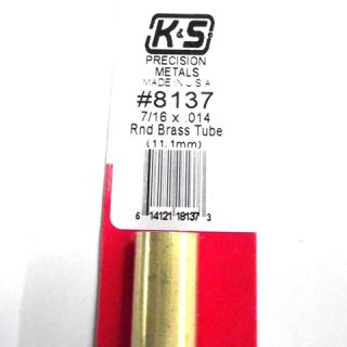 K&S METAL #8137 7/16' OD BRASS TUBE 1PC