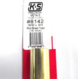 K&S METAL #8142 19/32' OD BRASS TUBE 1PC