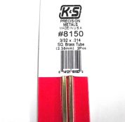 K&S METAL #8150 3/32' OD SQUARE BRASS TUBE 2PC
