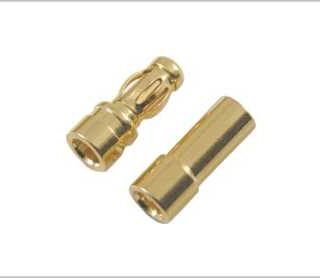 GOLD BULLET CONNECTORS 3.5MM 10 PAIR