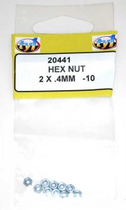 TY1 HEX NUT 2 X .4MM - 10