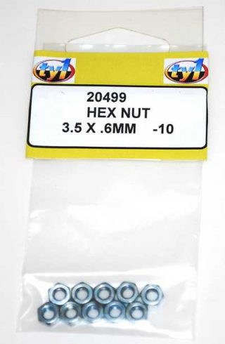 TY1 HEX NUT 3.5 X .6MM - 10