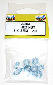 TY1 HEX NUT 5 X .8MM - 10
