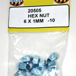TY1 HEX NUT 6 X 1MM - 10
