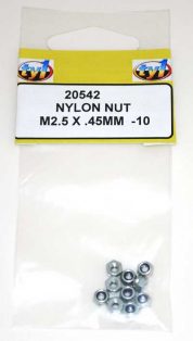 TY1 NYLON NUT M2.5 X .45MM - 10