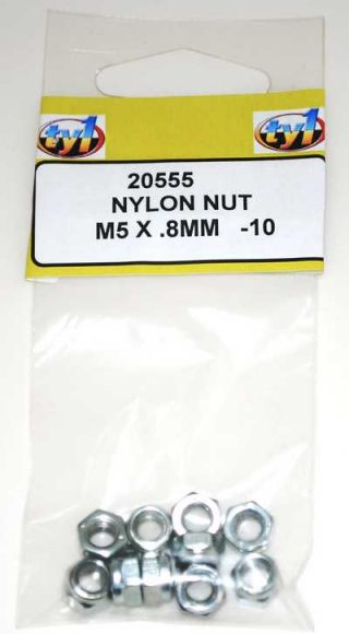 TY1 NYLON NUT M5 X .8MM - 10