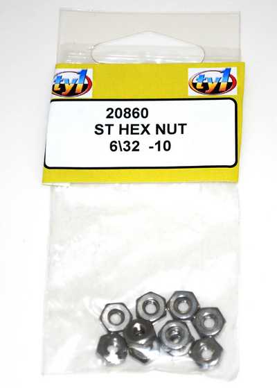 TY1 ST HEX NUT 6/32 - 10