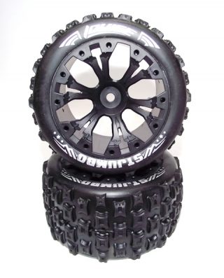LOUISE ST-JUMBO TYRES+RIMS SUIT TRAXXAS ELECTRIC REAR