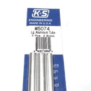 K&S METAL #5074 ALUMINIUM TUBE 3/16+7/32+1/4 12'