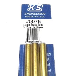 K&S METAL #5076 BRASS TUBE 3/16+7/32+1/4 12'