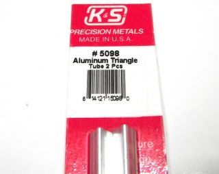 K&S METAL #5098 ALUMINIUM TRIANGLE TUBE 2PCS