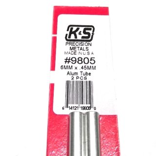 K&S METAL #9805 ALUMINIUM ROUND TUBE 6X300MM 2PCS