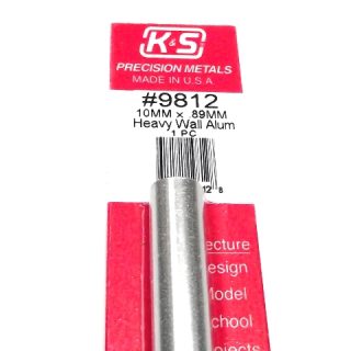 K&S METAL #9812 ALUMINIUM ROUND TUBE THIC WALL 10X300