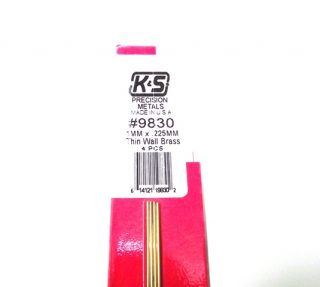 K&S METAL #9830 BRASS ROUND TUBE 1X300MM 4PCS