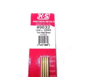 K&S METAL #9832 BRASS ROUND TUBE 2X300 4PCS