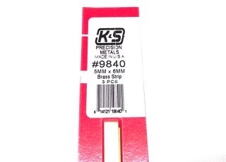 K&S METAL #9840 BRASS STRIP .5X6X300MM 3PCS