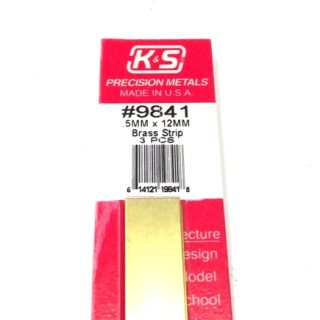 K&S METAL #9841 BRASS STRIP .5X12X300MM 3PCS