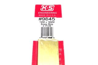 K&S METAL #9845 BRASS STRIP 1X18X300MM 3PCS