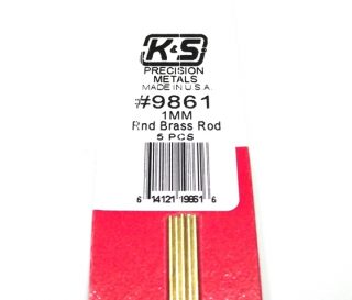 K&S METAL #9861 BRASS ROD 1X300MM 5PCS