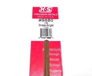 K&S METAL #9880 BRASS ANGLE 1/8X300MM 1PCS
