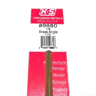 K&S METAL #9880 BRASS ANGLE 1/8X300MM 1PCS