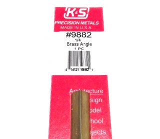 K&S METAL #9882 BRASS ANGLE 1/4X300MM 1PCS