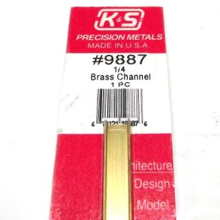 K&S METAL #9887 BRASS CHANNEL 1/4X300MM 1PCS