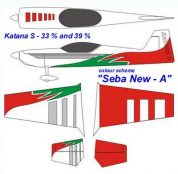 KRILL KATANA 39% SEBA-A Red/White/Green Clear Canopy