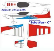 KRILL KATANA 39% SEBA-C Red/Blue/White Clear Canopy
