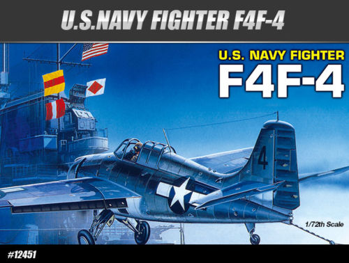 Academy 1/72 Scale F4F-4 Wildcat US Navy Fighter 12451