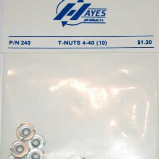 HAYES T NUTS 4-40