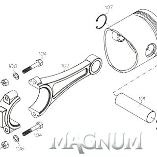 160228 (MAGNUM ENGINE PART) PROP NUTS & WASHER
