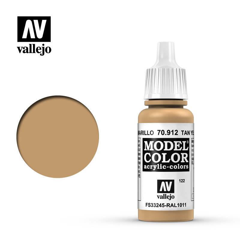 VALLEJO MODEL COLOR TAN YELLOW 17ML AV70912