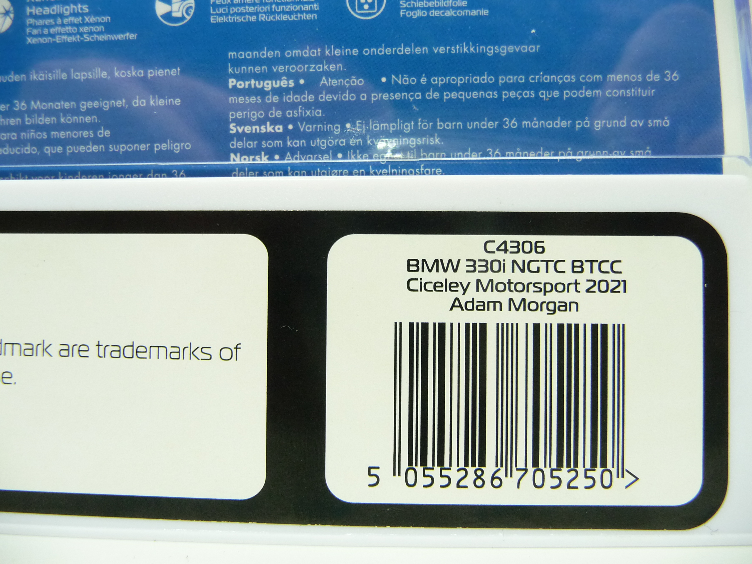 Scalextric C4306 BMW 330i NGTC BTCC Ciceley Motorsport #33 slot car also suits Carrera - Image 5