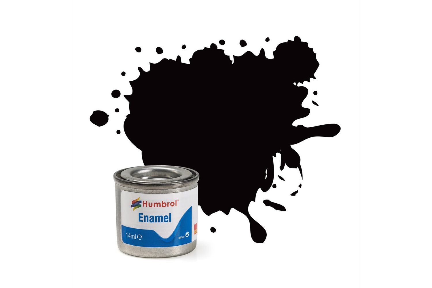 85 HUMBROL ENAMEL PAINT COAL BLACK SATIN