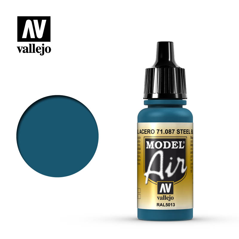 VALLEJO MODEL AIR ACRYLIC PAINT STEEL BLUE 71087