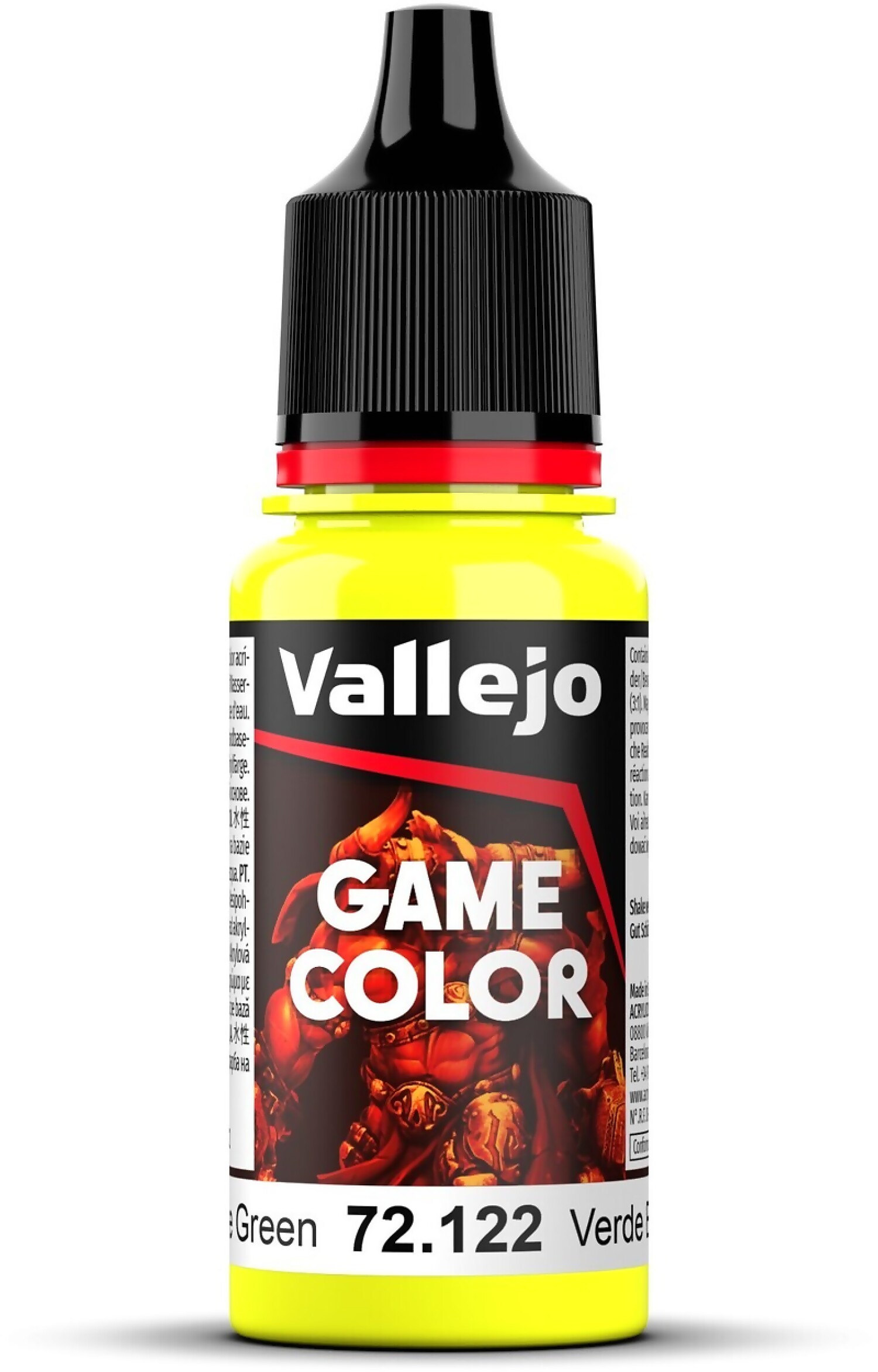 Vallejo Game Colour 72122 Bile Green 18ml Acrylic Paint - New Formulation