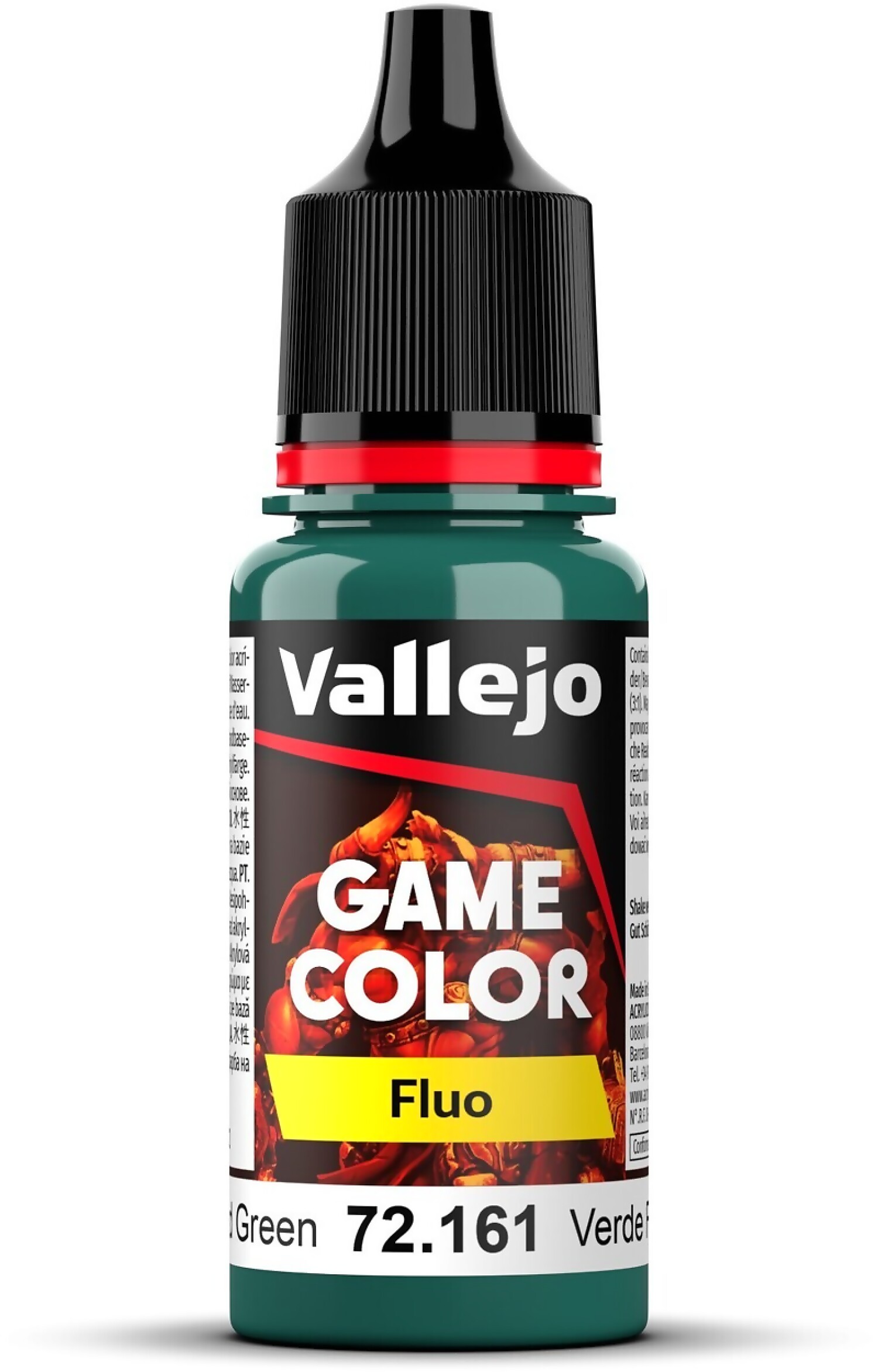 Vallejo Game Colour 72161 Fluorescent Cold Green 18ml Acrylic Paint - New Formulation