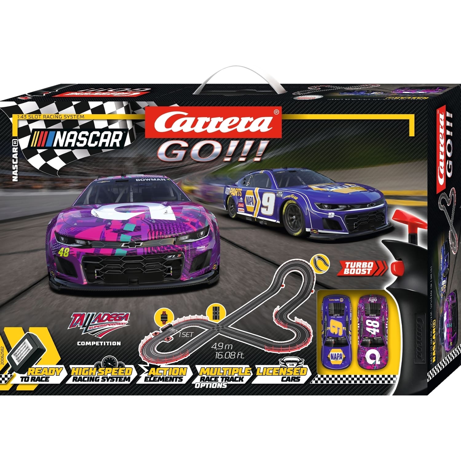 Carrera GO 1:43 - NASCAR Talladega Competition - Slot Car Set