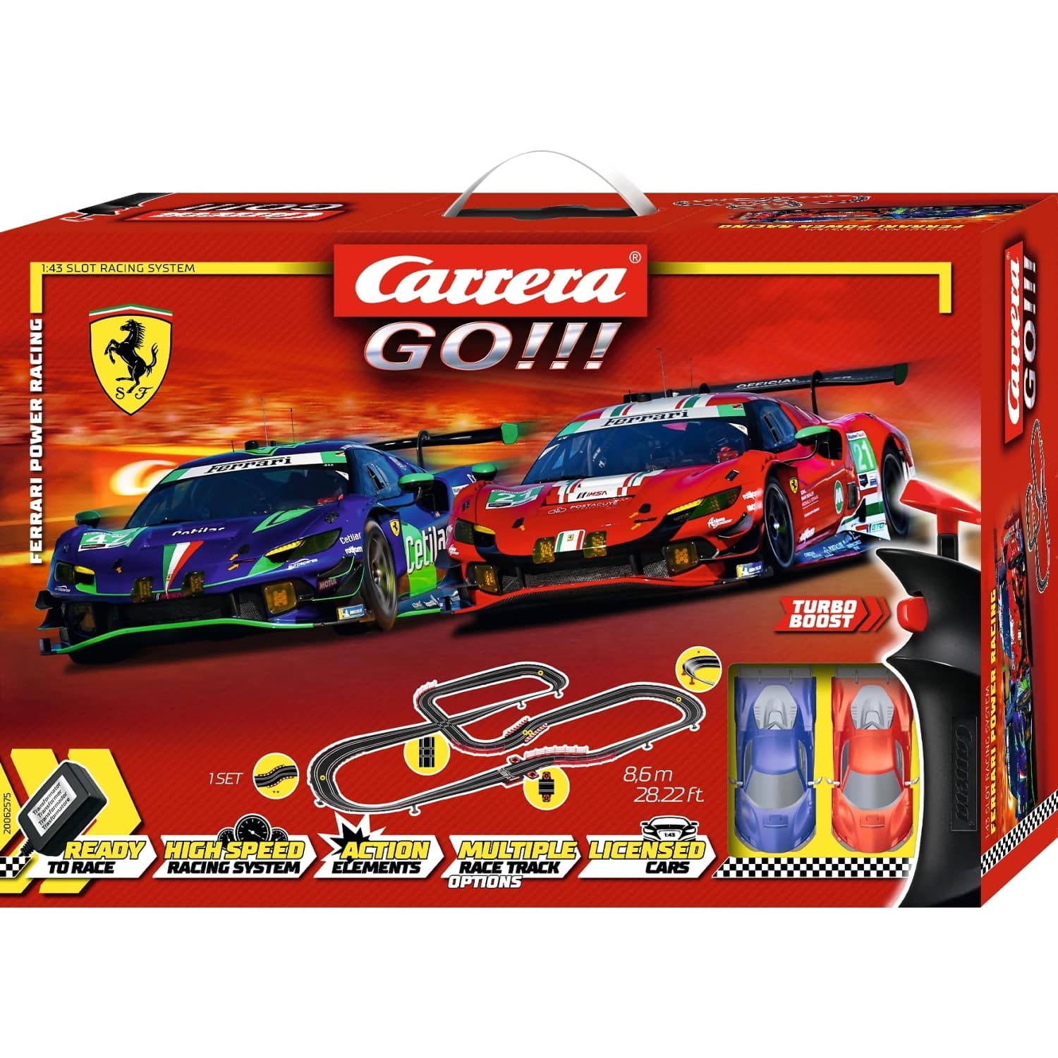 Carrera GO 1:43 - Ferrari Power Racing -Model No.20062575 - Slot Car Set - Image 2