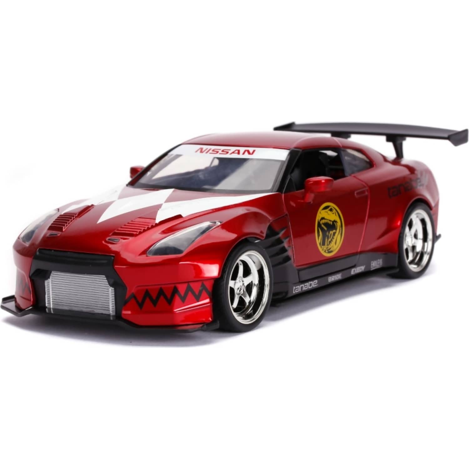 Jada Toys - Power Rangers 2009 Nissan GT-R with Red Ranger 1:24 Scale Diecast Vehicle & Figure Set - Image 3