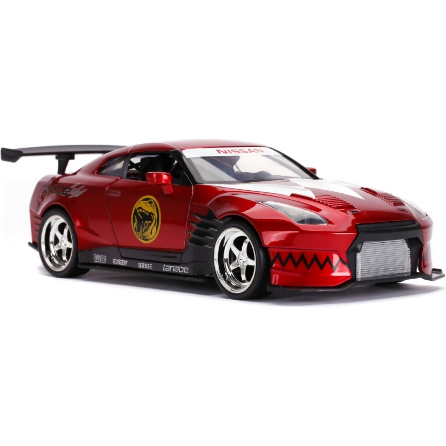 Jada Toys - Power Rangers 2009 Nissan GT-R with Red Ranger 1:24 Scale Diecast Vehicle & Figure Set - Image 5