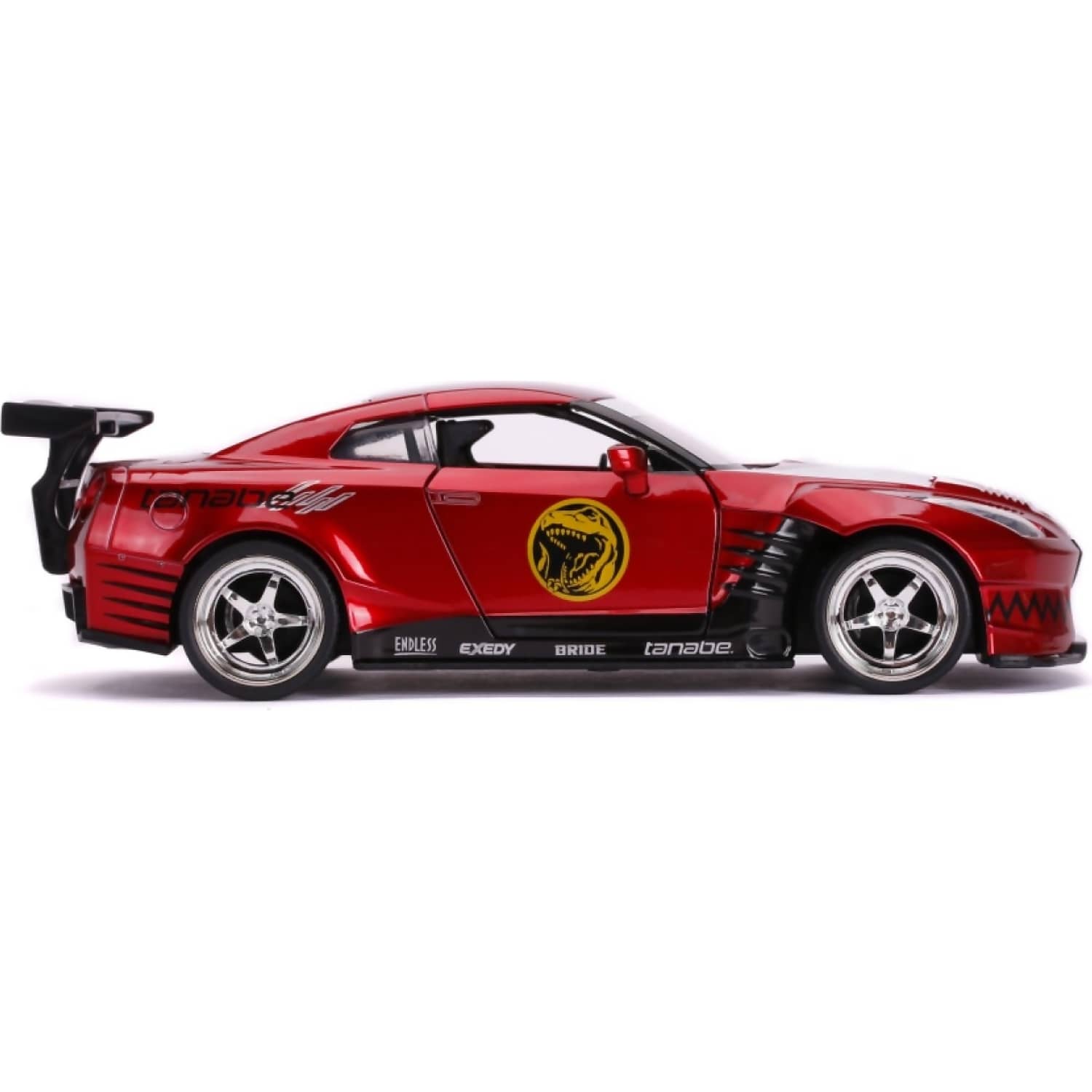 Jada Toys - Power Rangers 2009 Nissan GT-R with Red Ranger 1:24 Scale Diecast Vehicle & Figure Set - Image 6