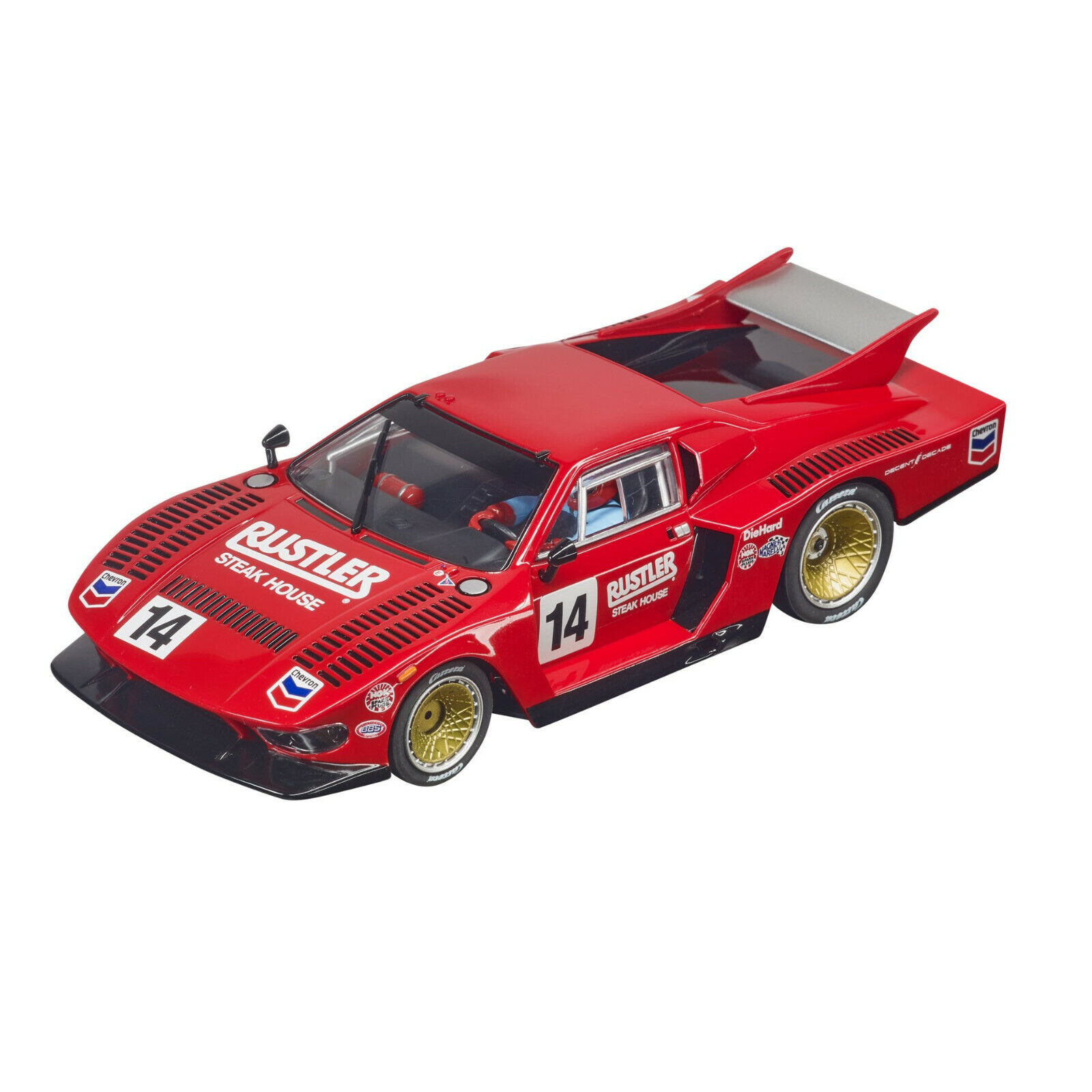 Carrera EVO 1:32 De Tomaso Pantera No.14 slot car also suits scalextric